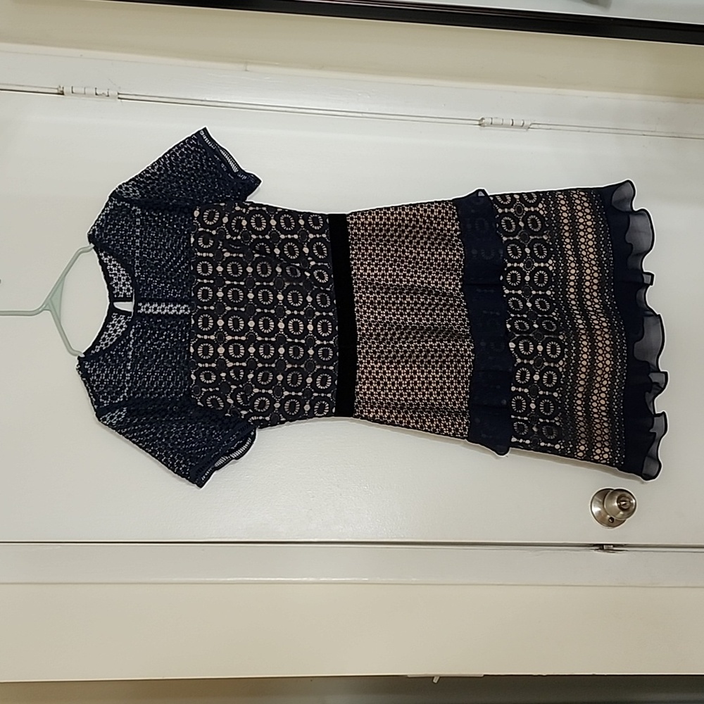 Chelsea28 navy blue dress